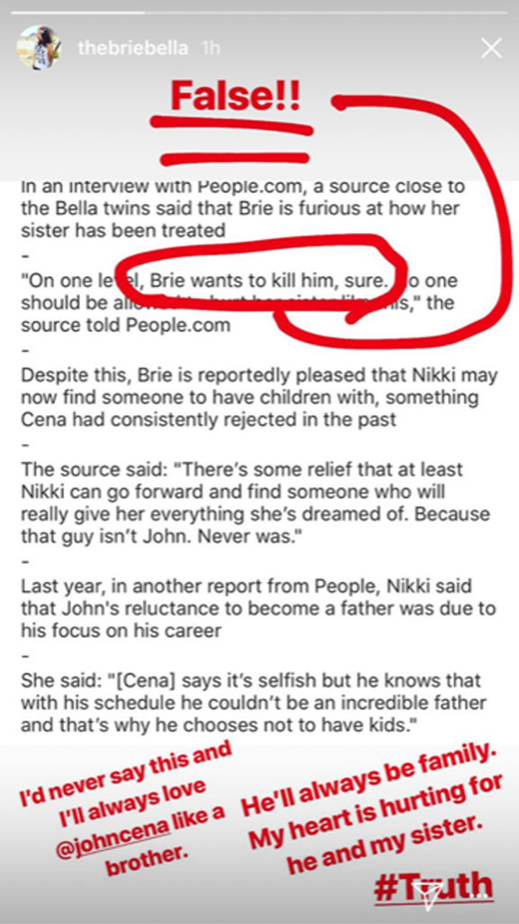 Brie Bella Says She Ll Always Love John Cena After Nikki Bella